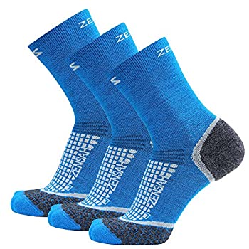 【中古】【輸入品・未使用】Zensah Grit Running Mini Crew Socks???Merino Wool %カンマ%湿気発散、NO水疱???Athletic Socks For Men And Women M ブルー