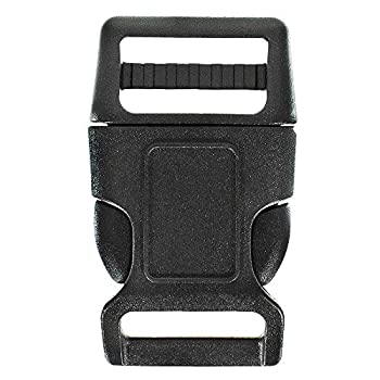 (50 pack%カンマ% 1%ダブルクォーテ%) - PARACORD PLANET Brand Contoured Side Release Black Buckle - Multiple Size and Quantity