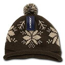 【中古】【輸入品・未使用】Decky 611B-BRN Snowflake Roll Up Beaine With Pom%カンマ% Brown & Stain(4)
