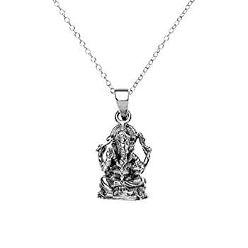 【中古】【輸入品・未使用】81stgeneration Sterling silver 925 Ganesh Hindu elephant god pendant necklace