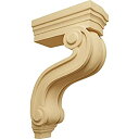 【中古】【輸入品・未使用】(Single%カンマ% 3 7/8%ダブルクォーテ%W x 8%ダブルクォーテ%D x 13%ダブルクォーテ%H%カンマ% Alder) - Ekena Millwork COR03X08X13HAAL 9.8cm W x 20cm D x 33cm H(3)