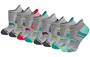 【中古】【輸入品・未使用】Saucony (サッカニー) レディース パフォーマンス ヒールタブ アスレチックソックス (8 & 16足) US サイズ: Shoe Size: 5-10 カラー: グレー