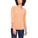【中古】【輸入品・未使用】Under Armour Women's Tb Seamless Spacedye Long sleeve Shirts%カンマ% Peach Horizon (906)/Metallic Silver%カンマ% X-Large