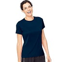 【中古】【輸入品・未使用】Hanes 4830 Womens Cool Dri T-Shirt, Navy - Size Large