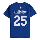 【中古】【輸入品・未使用】Reebok Div / Outerstuff Youth Simmons Royal Sixers 名前/# Tシャツ Royal YL