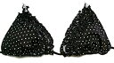 【中古】【輸入品・未使用】Guess SmallブラックwithホワイトPolka Dots Swimビキニトップブラ