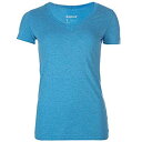【中古】【輸入品・未使用】Reebok レディース ライトブルー トレーニング トライブレンド Vネック Tシャツ B84715 L