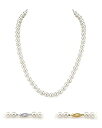 【中古】【輸入品・未使用】The Pearl Source レディーズ 淡水養殖真珠のネックレス イエローゴールド 7.0-8.0mm(4)