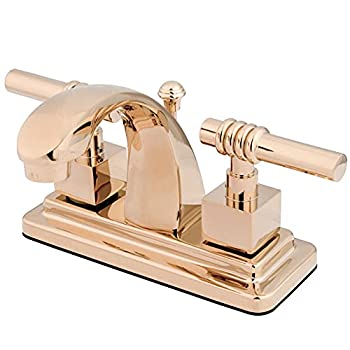šۡ͢ʡ̤ѡKingston Brass KS4642QL Two Handle 4 in. Centerset Lavatory Faucet with Brass Pop-up