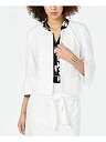 【中古】【輸入品・未使用】Nine West Women's Ruffle Sleeve Burnout Kiss Front Jacket