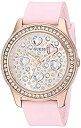 【中古】【輸入品・未使用】GUESS レディース ステンレススチール アナログウォッチ シリコンストラップ ピンク 16 (モデル:GW0006L2)