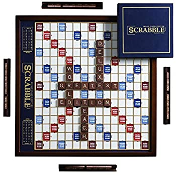 【中古】【輸入品 未使用】 ウィニングソリューション Winning Solutions Scrabble Deluxe Wooden Edition with Rotating Game Board WS20810 並行輸入品