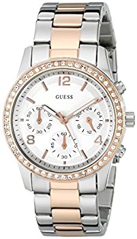 【中古】【輸入品・未使用】Guess U0122L1 chronograph silver dial stainless steel bracelet women watch NEW