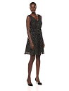 【中古】【輸入品・未使用】Nine West Women's Double V-Neck Surplus Fit & Flare Dress