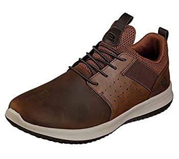 【中古】【輸入品 未使用】Skechers Mens Delson - Axton Charcoal/Dark Brown Sneaker - 9.5 W