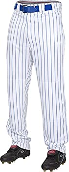 yÁzyAiEgpz(Medium%J}% White/Royal) - Rawlings Men's Semi-Relaxed Pants with Pin Stripe Design