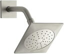 【中古】【輸入品・未使用】(Nickel) - Kohler K-45215-BN Loure 2.0 GPM Single Function Shower Head%カンマ% Less Arm and Escutcheon with Katalyst%カンマ% Vibrant Brushed(3)