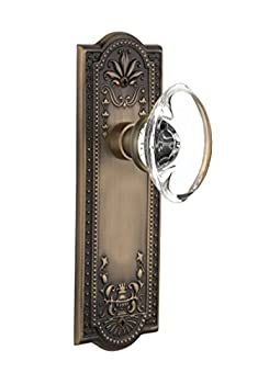 【中古】【輸入品・未使用】Nostalgic Warehouse Meadowsプレートwith Ovalクリアクリスタルガラスノブ Passage - 2.375%ダブルクォーテ% 711334 1