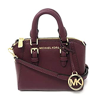 【中古】【輸入品・未使用】Michael Kors Mini Ciara XS Saffiano Leather Satchel Crossbody Bag (Merlot)