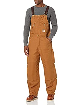 【中古】【輸入品・未使用】Carhartt メンズ キルトの裏地 ウエストまでジッパー付き ビブ オーバーオール R38 US サイズ: 38W x 30L カラー: ブラウン