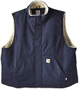 【中古】【輸入品・未使用】Carhartt メンズ ビッグ&トール 耐炎モックネック シェルパ裏地 ベスト US サイズ: Large Tall カラー: ブル...