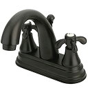 【中古】【輸入品・未使用】キングストン真鍮ks7615tx French Country 4インチセンターセット洗面所蛇口、オイルラビングブロンズ(3)