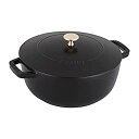 【中古】【輸入品・未使用】Staub 鋳鉄 3.75クォート エッセンシャル フレンチオーブン 3.75-Qt ブラック 11732423