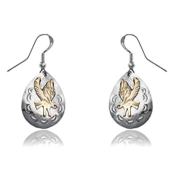 【中古】【輸入品・未使用】Loma Siiva製 24467 12ktGF シルバーイーグルサン認定 ナバホネイティブダングルピアス