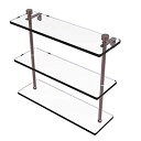 【中古】【輸入品 未使用】Foxtrot Collection 16 Inch Triple Tiered Glass Shelf - FT-5/16-CA