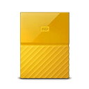 【中古】【輸入品・未使用】WD HDD ポータブル ハードディスク 2TB USB3.0 イエロー 暗号化 パスワード保護 ( PS4 / PS4pro 対応) 3年保証 My Passport WDBYFT0020BYL-WESN