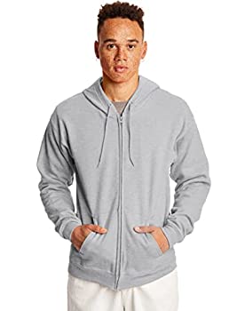 yÁzyAiEgpzHanes Men's Full-Zip EcoSmart Fleece Hoodie%J}% ash%J}% Medium