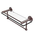 【中古】【輸入品 未使用】Fresno Collection 16 Inch Glass Shelf with Vanity Rail and Integrated Towel Bar - FR-1/16GTB-CA