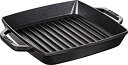 【中古】【輸入品・未使用】(Black%カンマ% 33 cm) - Staub Dust 40511-783-0 rectangular griddle wit...