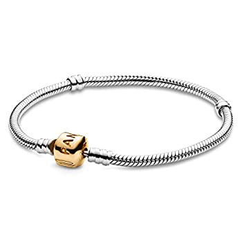 【中古】【輸入品・未使用】PANDORAスターリングシルバー7.1チャームブレスレット 14 K 金留め金 590702HG-18 &quot;