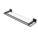 【中古】【輸入品・未使用】Montero Collection 22 Inch Glass Shelf with Gallery Rail - MT-1-22-GAL-ABZ