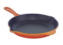 【中古】【輸入品・未使用】LE CREUSET エナメル鋳鉄 11–3/4インチ スキレット 11.75 IN オレンジ B00005QFO0