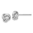 【中古】【輸入品・未使用】Iceカラット14?KTホワイトゴールドLove Knot PostスタッドボールボタンイヤリングFineジュエリー女性用理想的なプレ...