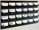 【中古】【輸入品・未使用】5個セット 壁取り付け式 名刺ホルダー 24ポケット ブラックアクリル オープンフェイス 文学ラック