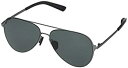 【中古】【輸入品 未使用】Under Armour Litewire Aviator Satin Gunmetal Frame/Black Rubber/Gray Polarized Lens One Size