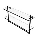 【中古】【輸入品 未使用】Mambo Collection 22 Inch Two Tiered Glass Shelf with Integrated Towel Bar - MA-2/22TB-BKM