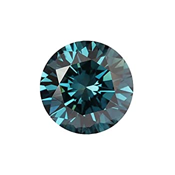 【中古】【輸入品・未使用】Gemhub グリーン モアッサナイト ダイヤモンド 3.45カラット ラウンド ブリリアントカット モアッサナイト エッグ認定 純正ルースモアッサナイト