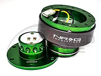 【中古】【輸入品・未使用】NRG ステアリングホイールクイックリリースキット - 第2世代 - グリーン チ..