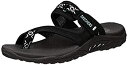 【中古】【輸入品・未使用】Skechers Women's Reggae Trailway Flip Flop%カンマ% Black/White%カンマ% 10 M US(4)