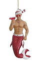 【中古】【輸入品・未使用】December Diamonds Candy Cane Merman Mermaid Christmas Tree Ornament