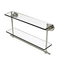 【中古】【輸入品 未使用】Astor Place Collection 22 Inch Two Tiered Glass Shelf with Integrated Towel Bar - AP-2TB/22-PNI