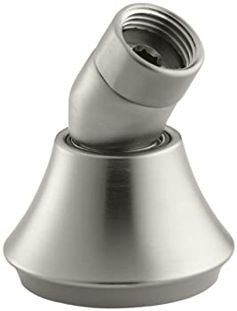 (Vibrant Brushed Nickel) - KOHLER K-368-BN Forte Deck- or Bath-Mount Handshower Holder with Hoses%カンマ% Vibrant Brushed Nickel
