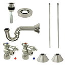 yÁzyAiEgpzKingston Brass CC53308VKB30 Traditional Plumbing Sink Trim Kit with P Trap for Vessel Sink without Overflow Hole%J}% Satin Nickel by K