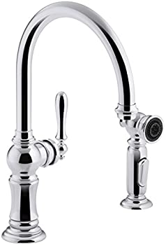 Other - 【中古】【輸入品・未使用】KOHLER K-99262-CP Artifacts 2穴キッチンシンク蛇口と14-11/16インチのスイング注ぎ口、光沢クロム