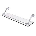 【中古】【輸入品 未使用】Dottingham 30 Inch Floating Glass Shelf with Gallery Rail - DT-1-30-GAL-PC