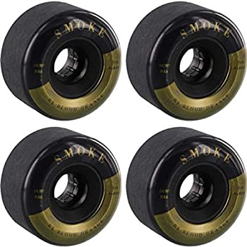 【中古】【輸入品・未使用】Blood Orange スモーク ブラック/ゴールド ロングボード スケートボードホイール - 66mm 84a (4個セット)